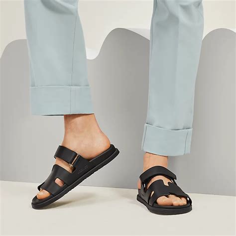 hermes navy blue sandals|hermes chypre sandals.